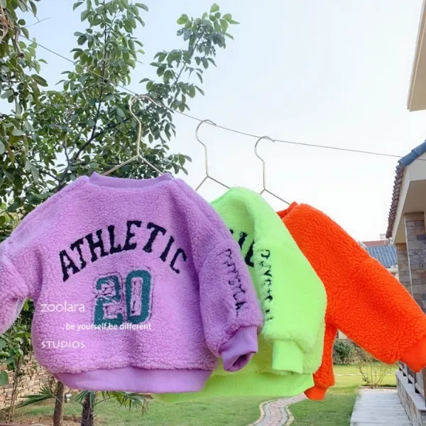 무드때때 수입아동의류 아동 양털 집업 뽀글이 가디건 노카라 네온 점퍼 아동복