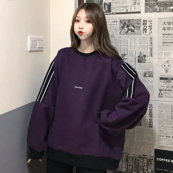 루앤리 여성 기모 맨투맨 티셔츠 루즈핏 ap34