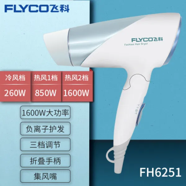 비과 가정용 고출력 폴딩 춥다 열풍 머리를보호 머리상하지 않는 소음방지 전기 Fh6251 블루 있음 1600w