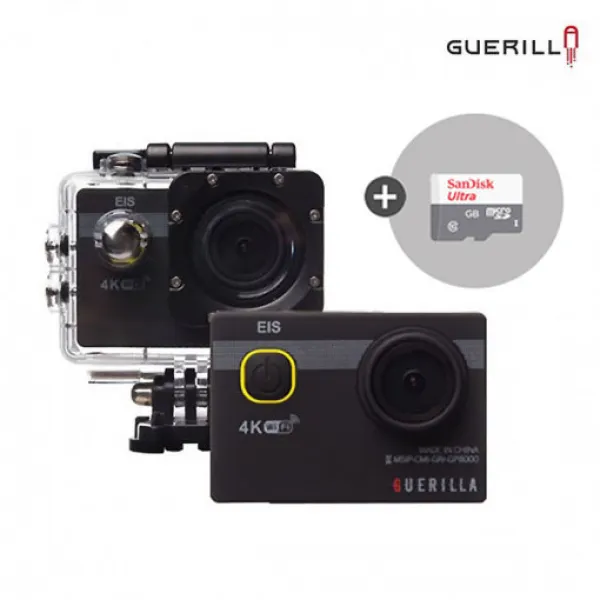 게릴라 [32GB 메모리카드증정] 액션캠 PRO8500 4K WIFI 떨림방지, PRO-8500 블랙