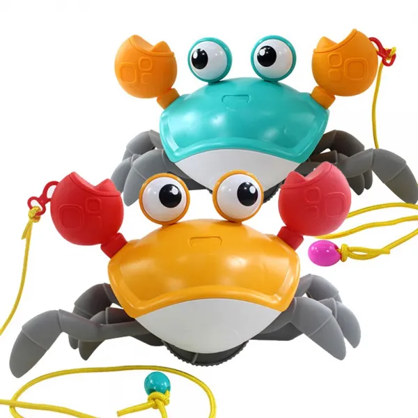 걸어다니고 물에서 움직이는 꽃게친구 유아 아기 물놀이 목욕 욕조 놀이 장난감 오렌지