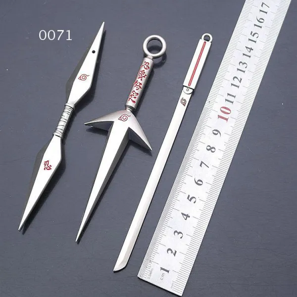 해외 나루토병기 비단용검나루토 닌자무기고무손검좌조초치검무기-28834, 15.초치검고무은색 3종 세트