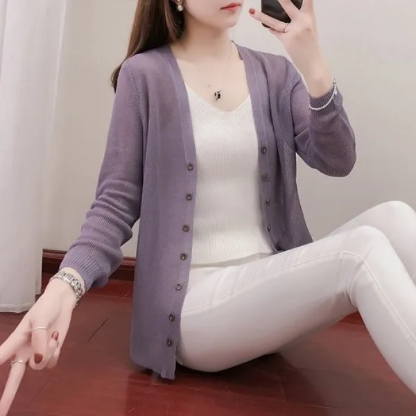 HL abc mall 청순 여리여리 햇빛차단 가디건 봄여름가디건 얇은 아우터 SC7 ZXN7 565436924266_mmLK1313