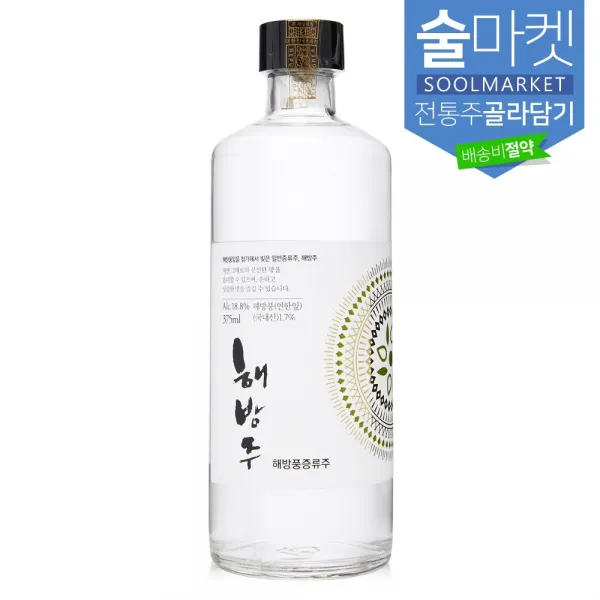 술마켓 200여종 유명 전통주 내맘대로 골라 담기 합배송, 1병, 영덕주조 해방주 18.8도 375ml 해방풍 증류주