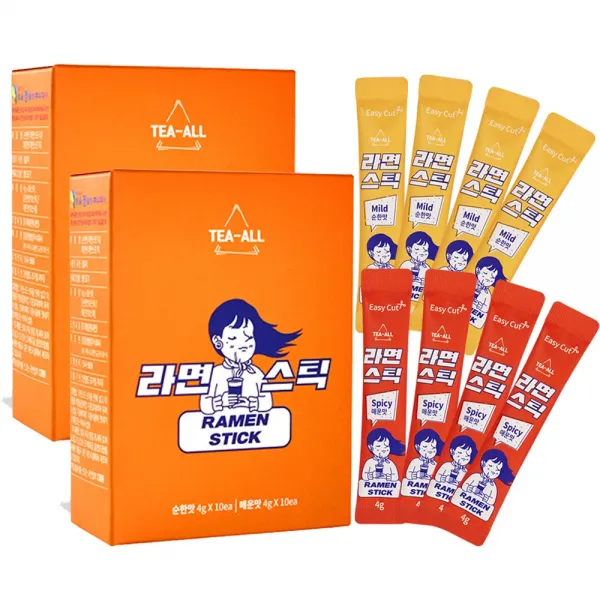 라면국물 스틱 순한맛 매운맛 20개입, 80g, 2개