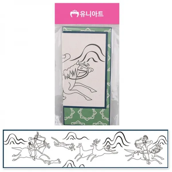 DIY.545 나만의 병풍만들기 8폭 수렵도 유아미술 공작 유아미술 만들기 미술놀이 공예 공작