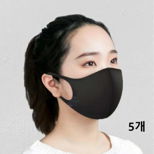 빨아쓰는 일반 천 마스크 3D 입체 블랙 패션 연예인 호흡이 편한 여름 얇은 경량 자외선차단 빅사이즈 대형 네오프렌 재고 대량구매