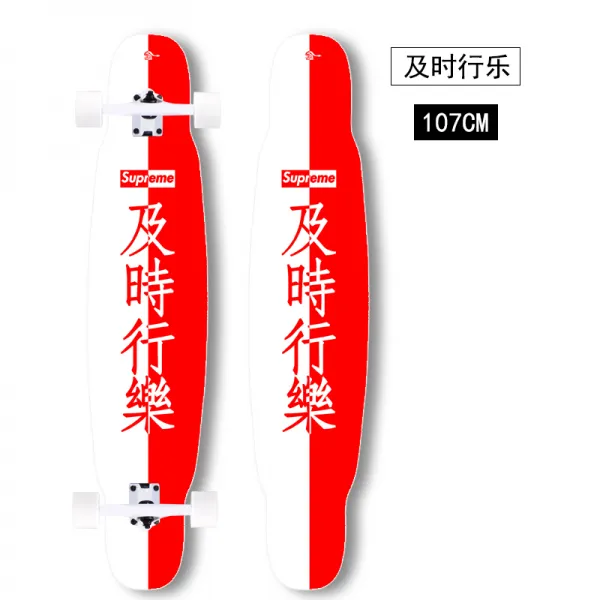 supreme 슈프림 댄싱 롱보드 14종 입문용 중급용 46인치 42인치, 딥 피치 핑크 적시 레드 107cm