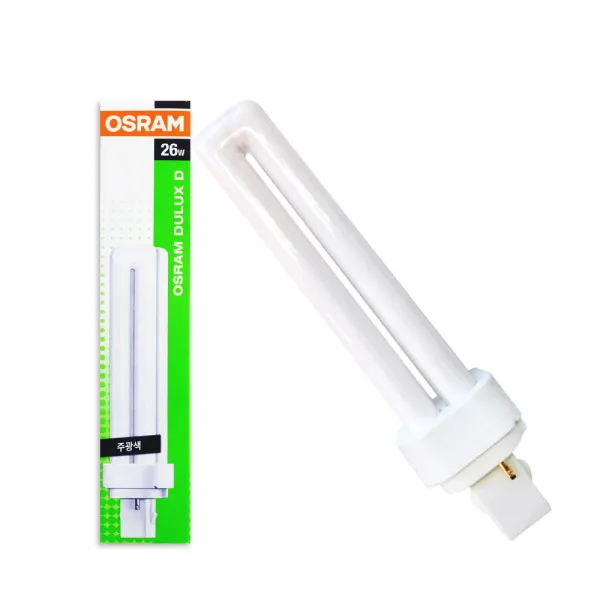 [오스람] 삼파장전구 2핀 Dulux D 18W 26W 형광등, 18W:주광색(865)