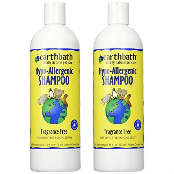 Earthbath 2 팩 Hypo 알레르기 애완 동물 샴푸 무료 민감한 피부 매번 16 온스의 자유 본상품