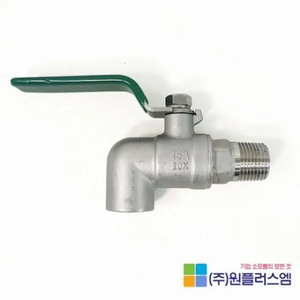 정배마트 삼신 스텐볼밸브엘보 20K 32A 밸브, 1