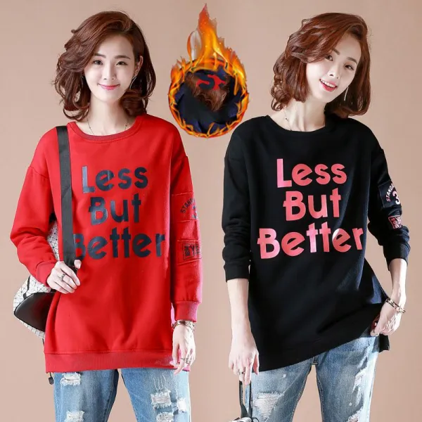 Qterra(특허브랜드) 여성의류 루즈핏 맨투맨 캐주얼 빅사이즈 기모추가