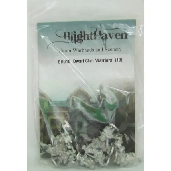 ral partha europe bh010 dwarf clan warriors (10) 드워프의 혈족 전사 10 마리 세트 브라이트 헤븐 15㎜, 상세 설명 참조0