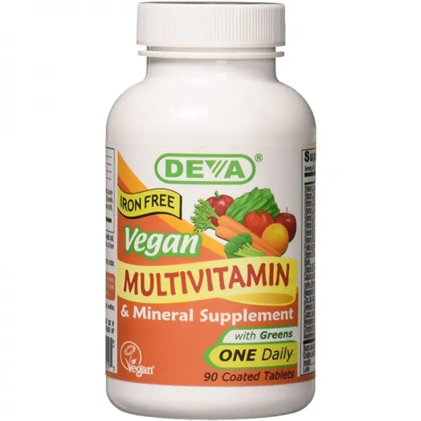 철이 없는 90정을 첨가한 Deva Vegan Multivitamin과 무기물 보충제, 상세페이지 참조, 상세페이지 참조