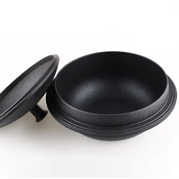 키친아트 가정용 무쇠 가마솥 전통방식 길들인 삼중코팅 미니 소형 국산 3~4인용, 18cm