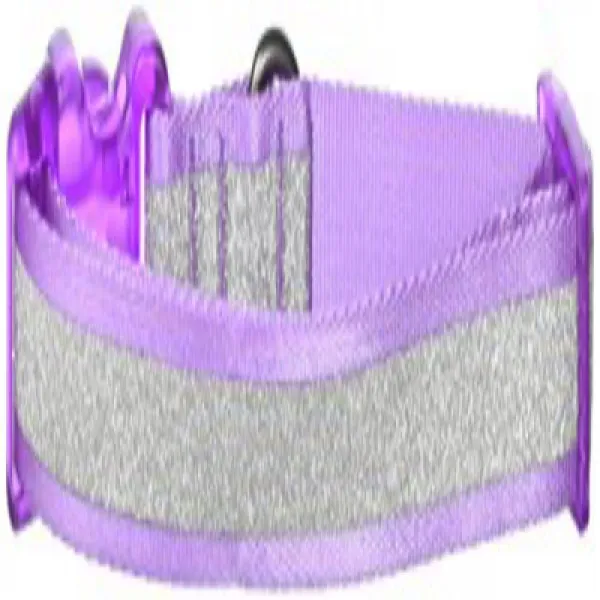 Bow Arrow Adjustable Nylon Dog Collar with Sparkly Silver Glitter Stripe Lavender Large 활 화살 조정, 1