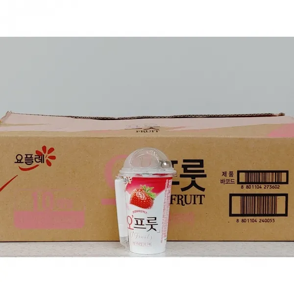 빙그레 요플레 오프룻 딸기 180mL X10입 멀티팩 1박스