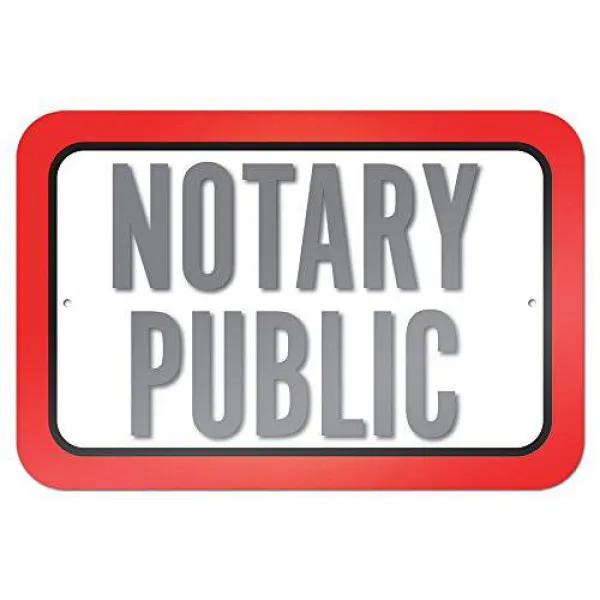 그래픽 및 기타 22.9 x 15.2 cm 공증인 금속 간판 Notary Public/8741357, 상세내용참조