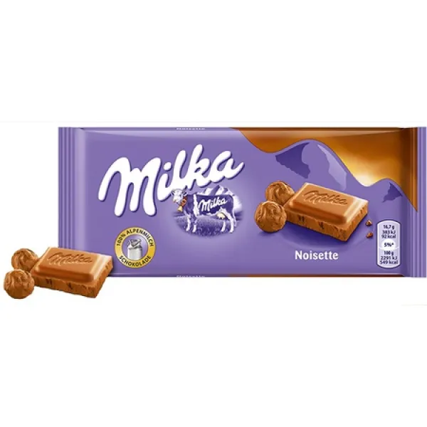 Milka Noisette Chocolate Bar Candy Original German Chocolate 100g3.52oz, 상세 설명 참조0