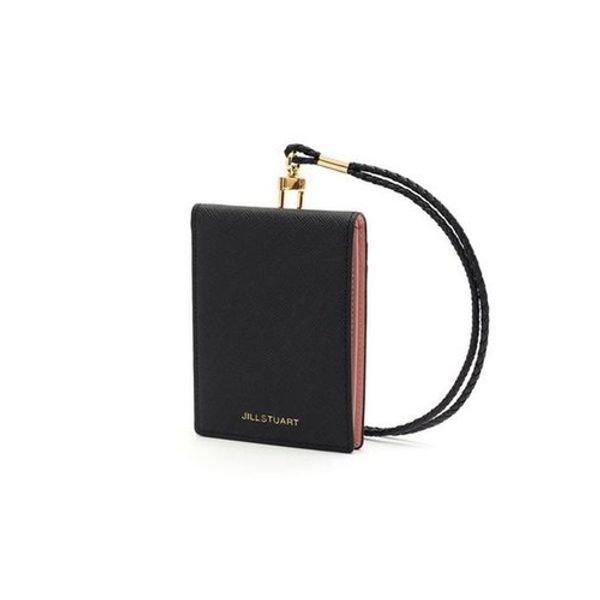 질스튜어트뉴욕질스튜어트뉴욕 블랙 가죽 내부 배색 목걸이형 반지갑 Jaho0e010bk