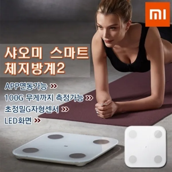 샤오미 2019 최신형 스마트 미스케일 체지방 측정계 2세대, 단일색상, 체지방측정계
