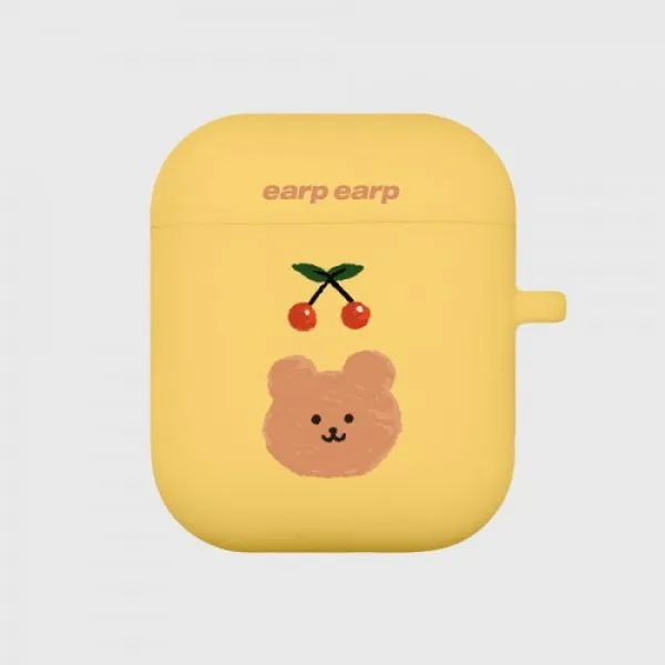 [바보사랑]Cherry bear-yellow(Air Pods), Aippodscase