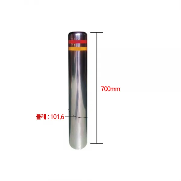 우리안전 스텐볼라드 매립식 일자형 도로시설 주차통제 안전가드레일 차량통제, 1개