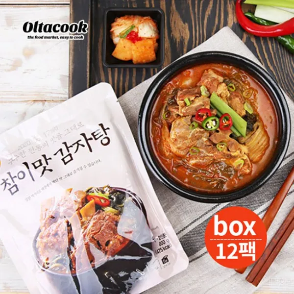 올타쿡 참이맛 감자탕 800g 1박스(12팩) 실온제품, 12팩