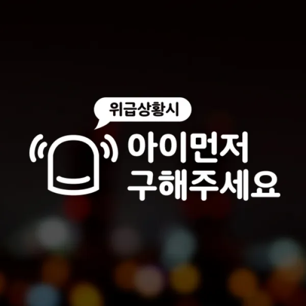 윈스턴 초보운전 아이가타고있어요 아이먼저 극한초보 차량스티커 40종 1개 4.몽글 아이먼저1 블랙