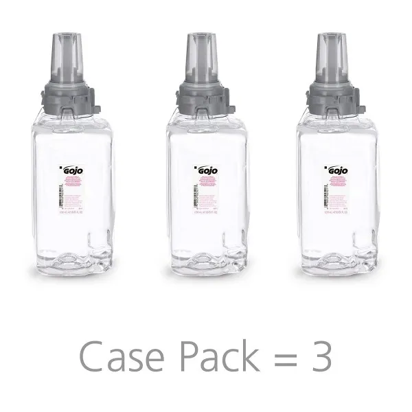 GOJO 투명 & 마일드 폼 핸드 워시 무향 EcoLogo 인증 GOJO ADX-12 푸시 스타일 디스펜서 용 1250 mL 폼 비누 리필