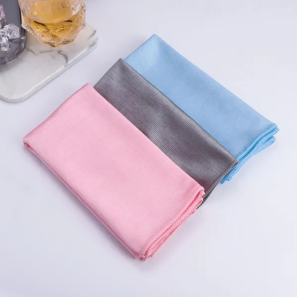1pc 전문 유리 청소 닦아 거울 수건 물 흡수 없음 린트 수색 패드 마이크로 화이버 청소 넝마 30x30cm