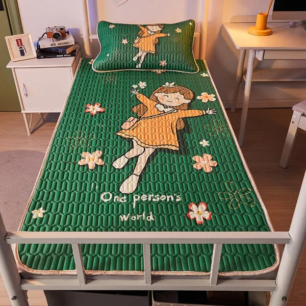 슈퍼싱글매트커버 라텍스 애니매이션 돗자리 3피스세트 가능 세척 여름 침대매트 싱글 학생기숙사 C02 1.5m 5피트 침대
