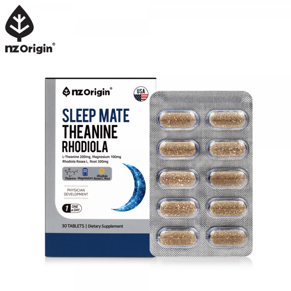슬립메이트 테아닌 로디올라 홍경천 감태 추출물 30정 마그네슘 로사빈 스트레스 긴장 완화 피로개선에 도움 영양제 심신안정 건강기능식품 갱년기 직장인 주부 수험생 청소년 미국직수입
