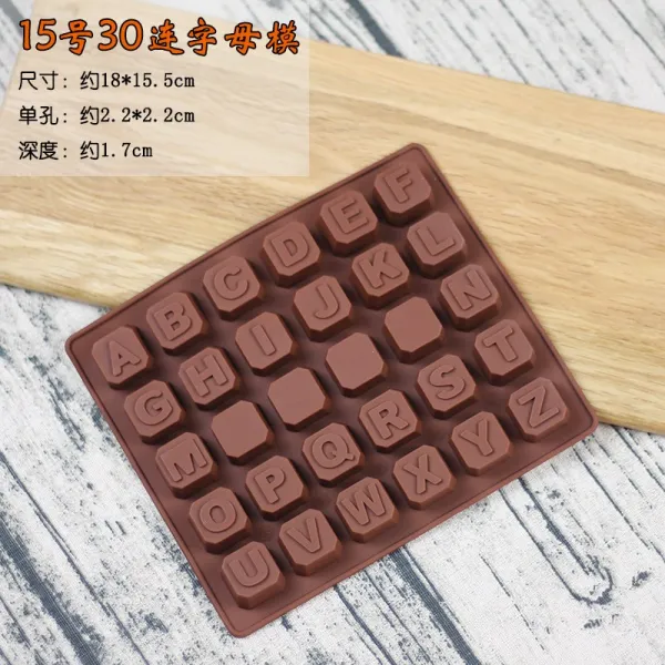 실리콘 파워 몰드 숫자 레터링 크리스마스 발렌타인 사랑 캐릭터 동물 과 빙글빙글 거푸집 15번30이니셜