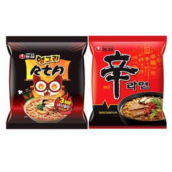 농심 신라면멀티(5입)1팩 + 앵그리 너구리멀티(5입)1팩 총10봉, 10봉