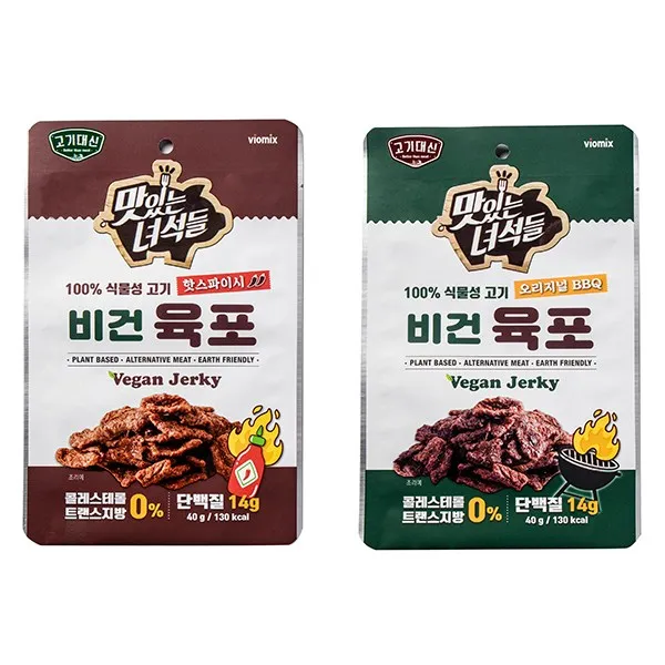 고기대신 맛있는녀석들 비건 육포 아기육포 육포세트, 오리지널 BBQ 6봉지