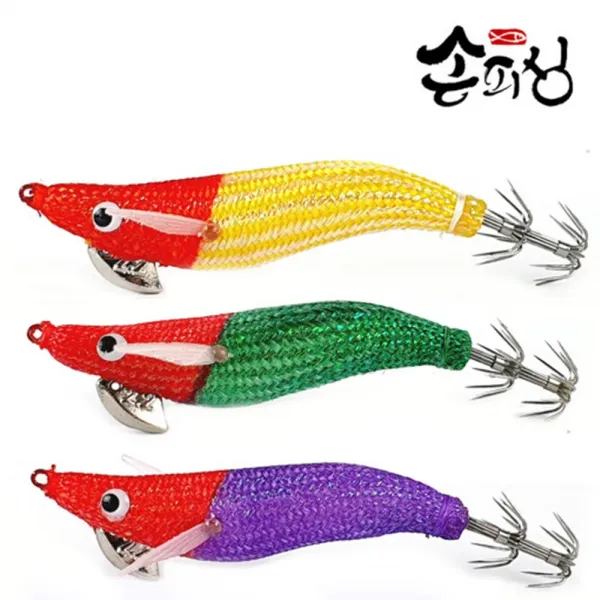 리얼 플레쉬 에기 DTD 원단 문어 갑오징어 쭈꾸미 낚시 채비 쪼꼬미 애기 레이저 왕눈이, 레드헤드