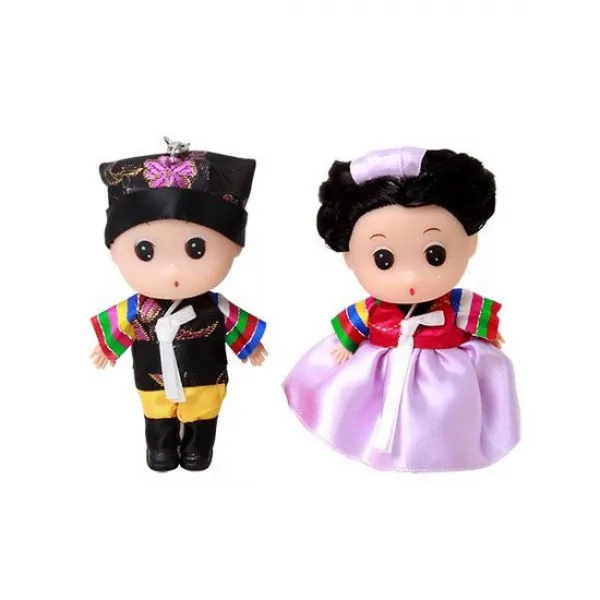 박씨상방 2종 색동한복 깜찍이커플핸드폰고리