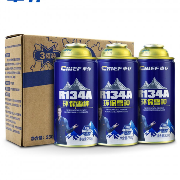 순정 자동차 에어컨 냉매 R134a 고순도 강제 냉장, 4병 세트 + 냉동유 1병 [자동차용]