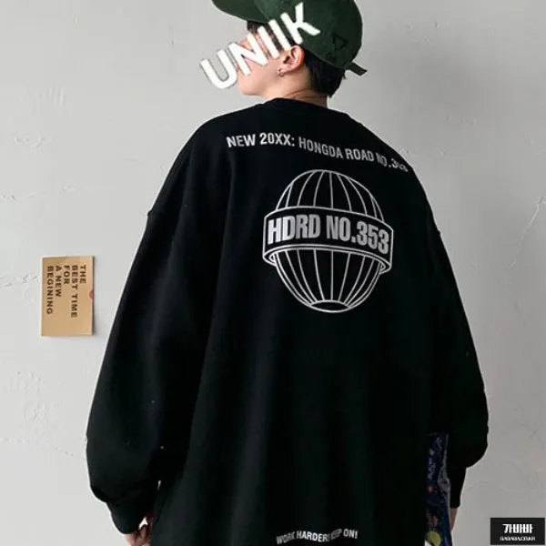 가바바 남성 빅사이즈 맨투맨 군데군데 포인트룩 라운드티 G54975 +15000원 로또상품권 증정