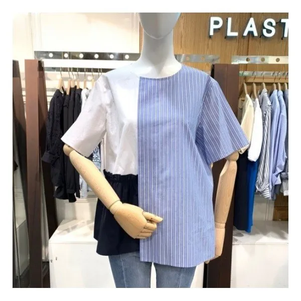 [플라스틱아일랜드(PLASTICISLAND)] DB_ 반색 블라우스셔츠 (PL2WB582)