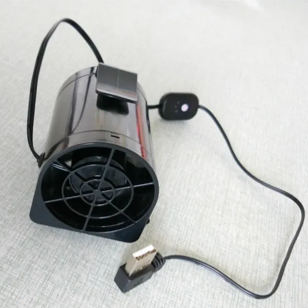 굿럭(good luck) 사이마 허리춤 걸이 사파리 USB 충전 웰딩 공사장 온도 내리기, 플라스틱클립 강 바람 USB 선풍기