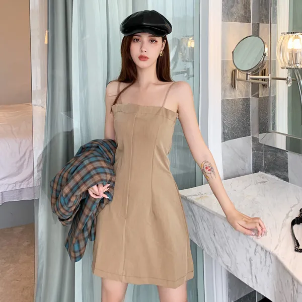 에이프릴래빗 레드 레트로 체크 정장 재킷 나시 스커트 20se5