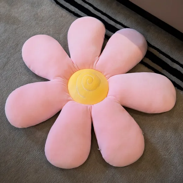 데이지 의자 꼬리뼈 엉덩이 받침 푹신푹신 쿠션 방석 핑크 옐로우_60 Cm