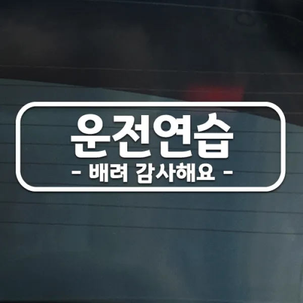 더굿데이 도로연수 주행연습 운전연습 차량 스티커 15종, 05-15 일반화이트_도로 주행스티커