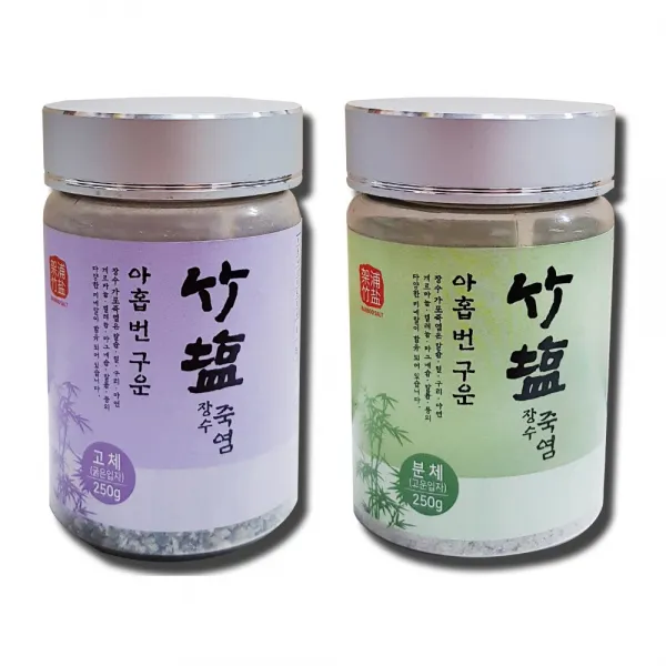 [일촌] 9회 가포죽염 (고체형)250g+(분체형)250g 명품 용융소금, 2개, 250g