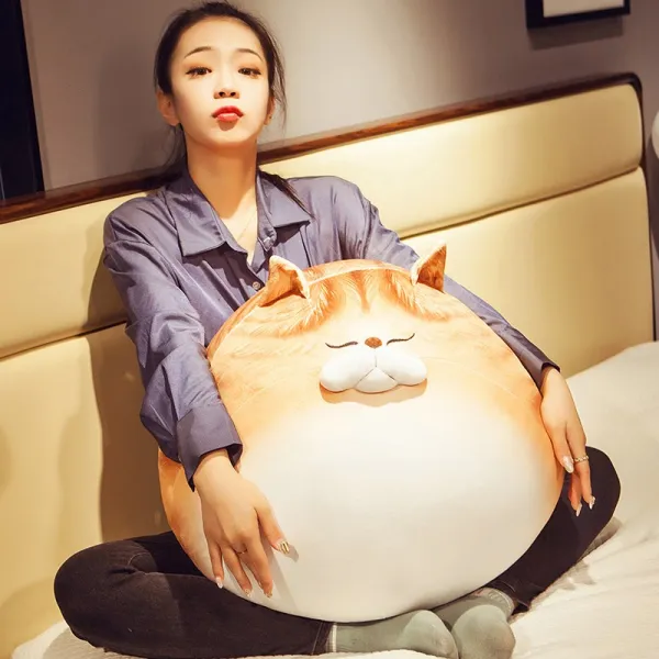 고양이 허그 쿠션 큐트 흉하다 순진하다 초대박 봉제인형 여자 수면 힐링 피규어, 30 센치, 귤 얼룩 고양이
