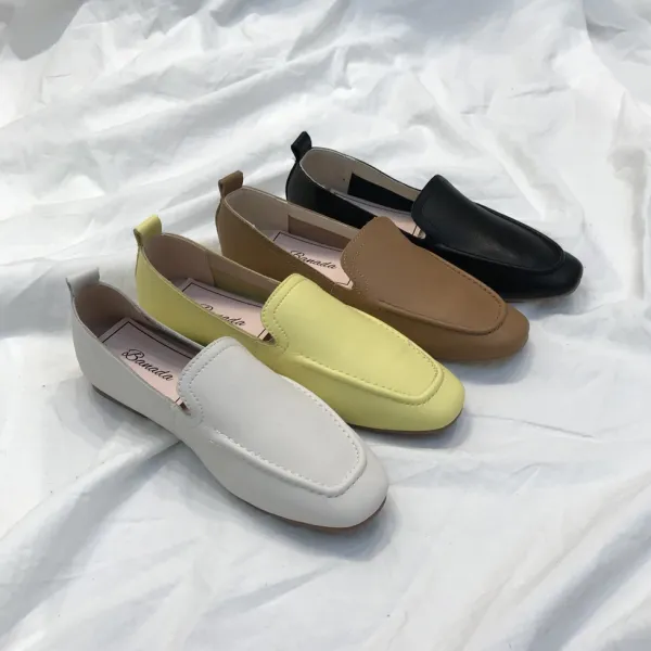 바나다 천연가죽 푹신푹신 여성로퍼