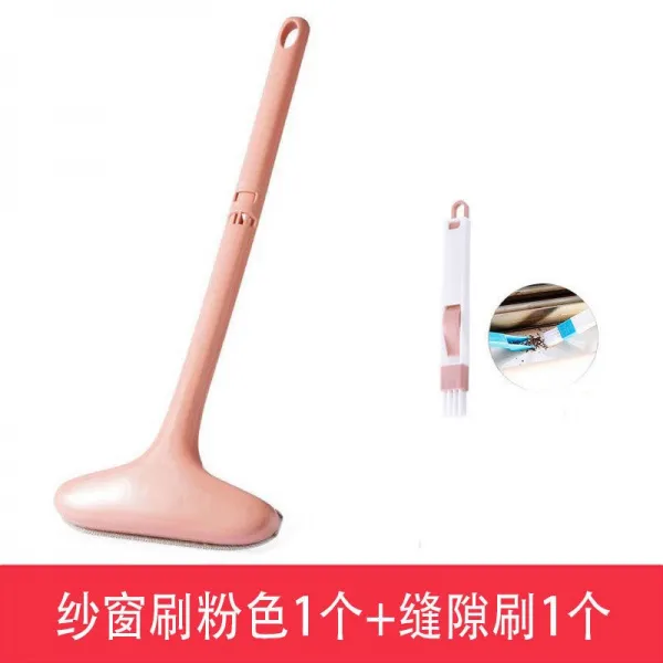 사창솔 신기 가정용 면함 뜯어빨다 글라스자 긁다 창문닦기 창호 청결 도구 브러시, 핑크 사창솔 1개입 _틈새 브러시 1