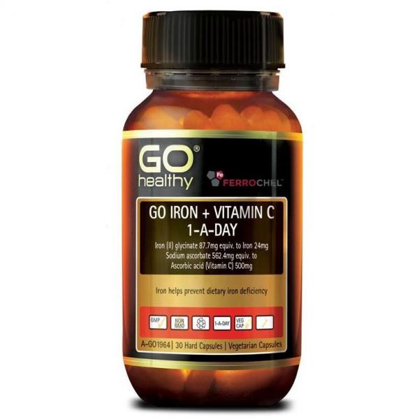 고헬씨 철분+비타민C 500mg 고강도 에너지 적혈구생산 뼈 면역건강 철분결핍예방 30정, 1개